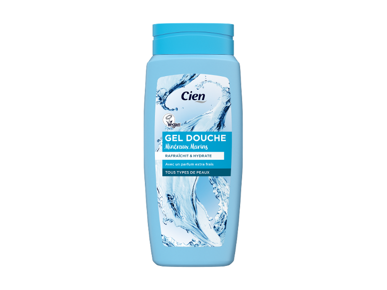 Gel douche Cien Minéraux Marins, rafraîchissant et hydratant.