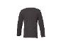 T-shirt côtelé gris foncé à manches longues pour homme, vue de dos