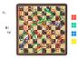 Un jeu de serpents et d'échelles avec deux dés.