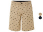 Shorts beiges avec un motif répété de cavaliers