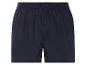 Boxers bleu foncé avec élastique et bouton.