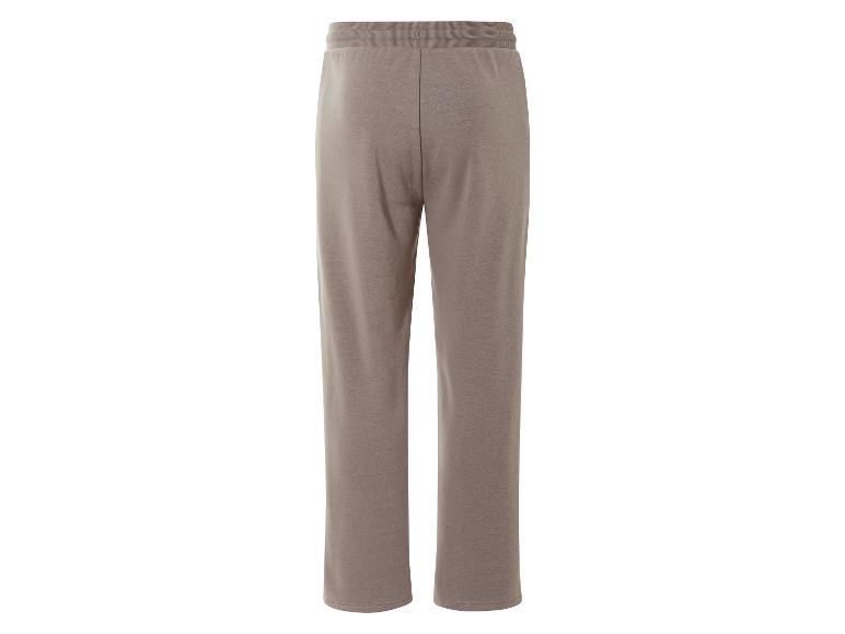 Pantalon de survêtement gris avec ceinture élastique.