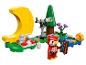 Ensemble LEGO avec un hibou, un télescope, des étoiles et un croissant de lune.