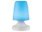 Lampe de table bleue et blanche avec un abat-jour conique