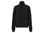 Un sweat-shirt noir à fermeture éclair.