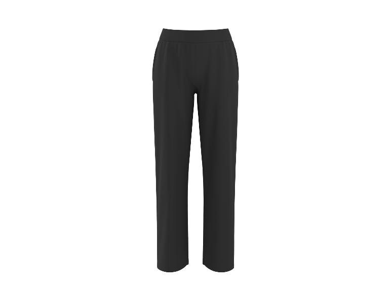 Pantalon noir coupe droite sur fond blanc
