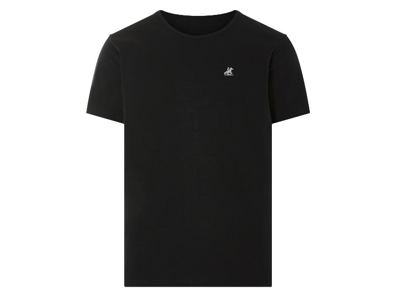 Un t-shirt noir avec un petit logo de cavalier.