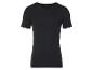 T-shirt noir à col en V.