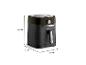 Friteuse à air Moulinex Easy Fry & Grill avec dimensions : 32,4 cm (H), 27 cm (L), 36,1 cm (P).