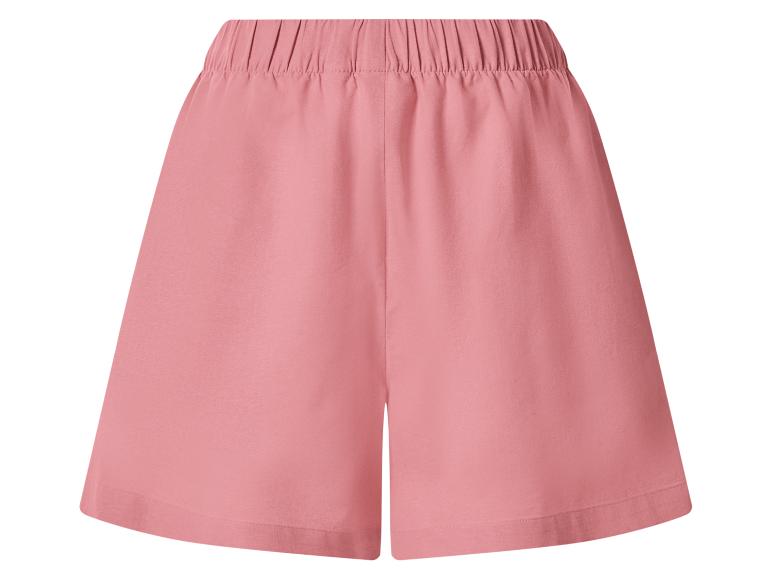 Short rose pour femme avec taille élastique