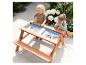 Table de pique-nique sable et eau SUNNY Dave sur une terrasse.