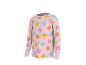 T-shirt rose à manches longues pour enfant avec motif de dessin animé