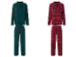Pyjama pour femme ESMARA® à carreaux verts et rouges