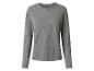 Haut gris à manches longues pour femme avec encolure ronde