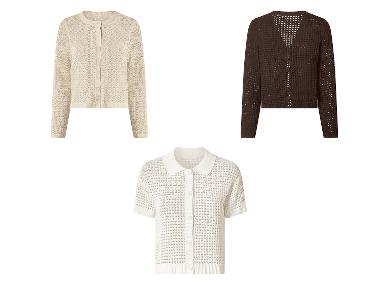 ESMARA® Cardigan en maille ajourée femme