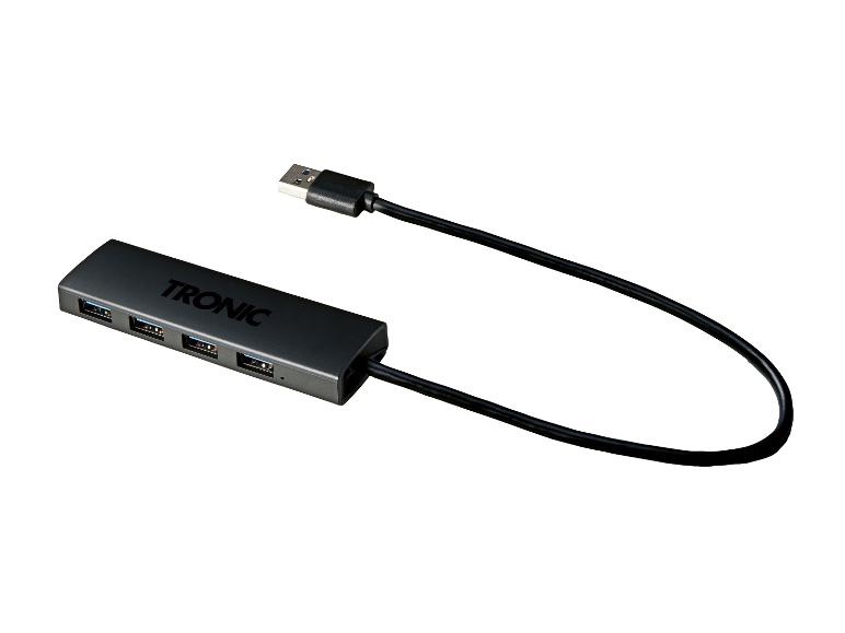 Hub USB TRONIC 4 ports en noir