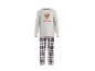 Pyjama de Noël pour enfants avec haut renne et pantalon à carreaux