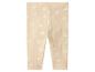 Legging bébé beige avec motif marguerites blanches