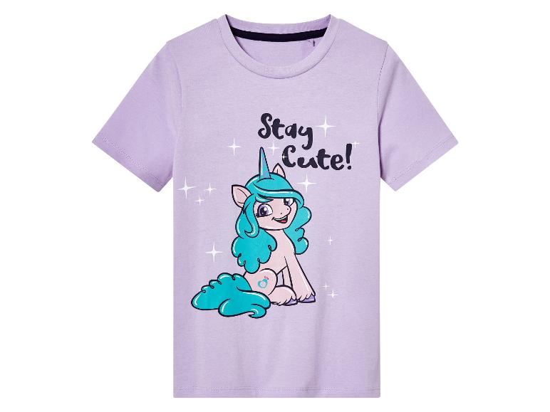 T-shirt violet avec un imprimé d'une licorne et le texte 'Stay Cute!'