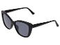Lunettes de soleil noires œil-de-chat avec verres foncés
