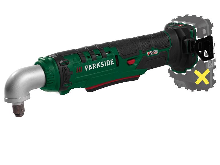 Visseuse d'angle sans fil PARKSIDE X 20V Team, verte et noire.