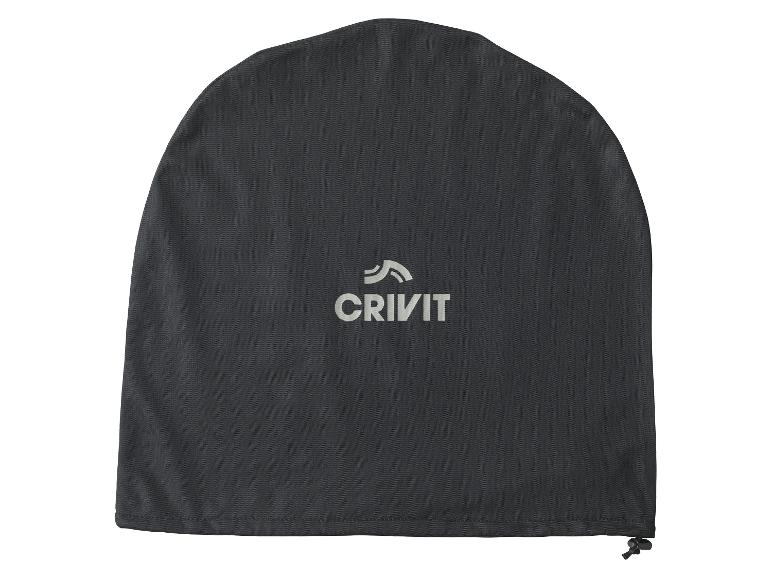 Un bonnet noir Crivit avec le logo de la marque.