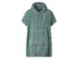 Poncho de bain vert avec capuche et poche.
