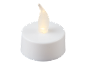 Bougie chauffe-plat LED blanche avec flamme vacillante