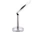 Miroir cosmétique chromé sur pied, vue de profil