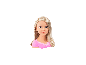Tête à coiffer BAYER DESIGN Charlene Super Model avec cheveux blonds.
