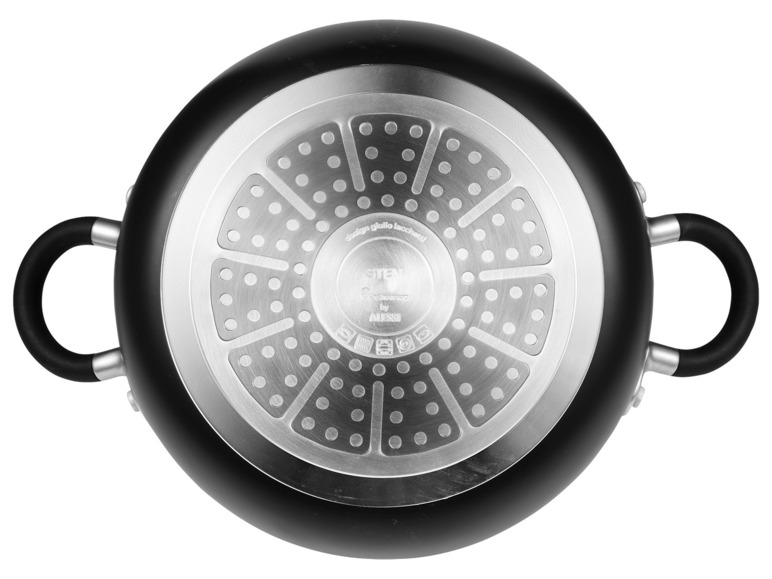 Aller en mode plein écran : Masterpro by ALESSI Sauteuse en aluminium avec couvercle, Ø 20 x 10,5 cm - Image 14