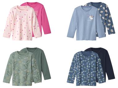 lupilu® Lot de 2 t-shirts à manches longues enfant
