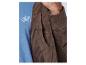Une veste bomber marron et un t-shirt bleu avec un design de vélo.