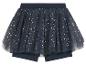 Shorty tutu fille, tulle noir pailleté argent.