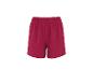 Shorts femme rouge foncé avec taille élastique.