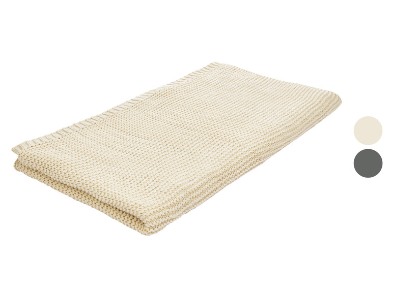 Aller en mode plein écran : LIVARNO home Plaid en maille, 130 x 150 cm - Image 1