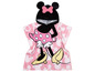 Une robe de bain rose à capuche avec Minnie Mouse.