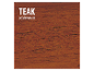 Teck satiné mat : échantillon de bois.