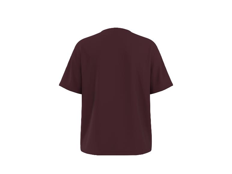 T-shirt bordeaux à manches courtes, vue de dos