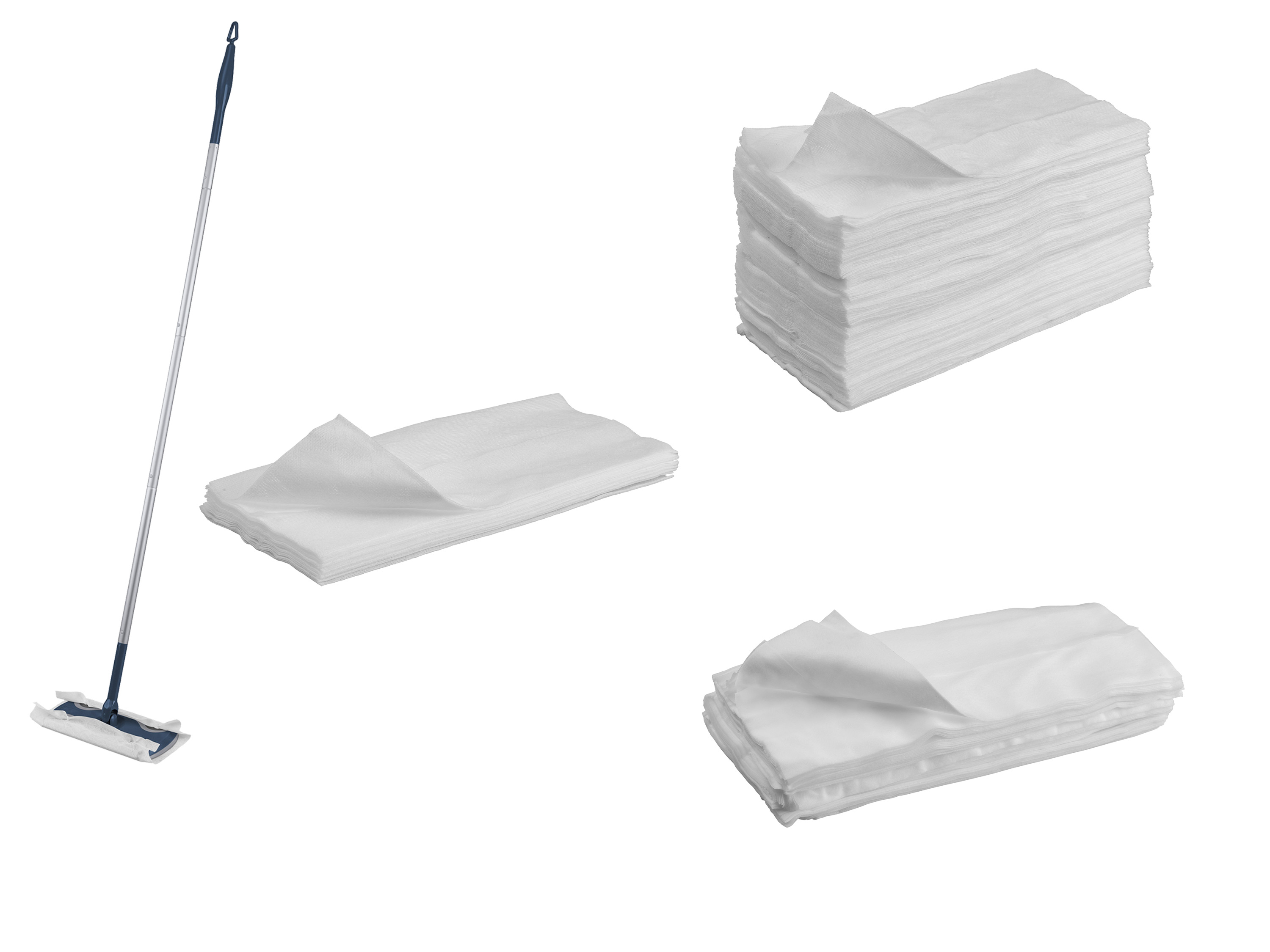 LIVARNO home Set balai plat avec lingettes ou lingettes à usage unique
