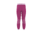 Legging de sport rose pour femme avec détails en maille et taille contrastante.