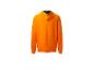 Sweat-shirt à capuche orange vu de dos.