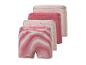 Lot de 4 culottes roses pour filles, rayées, à cœurs et unies.