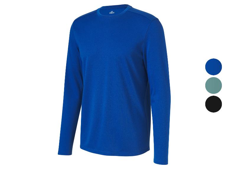 Un t-shirt à manches longues Crivit bleu pour homme.