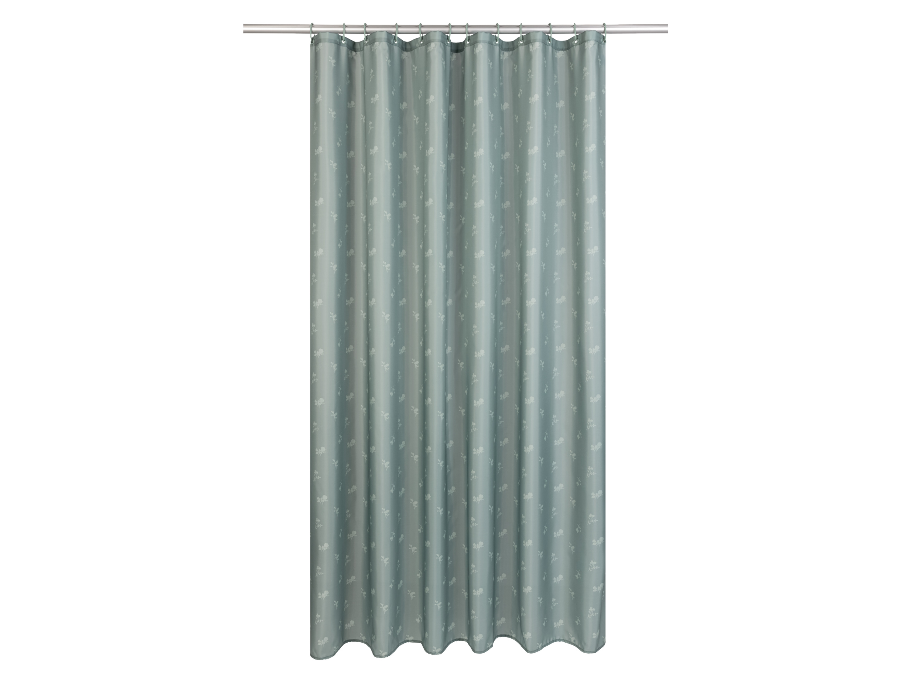 LIVARNO home Rideau de douche, 180 x 200 cm (fleurs/vert)