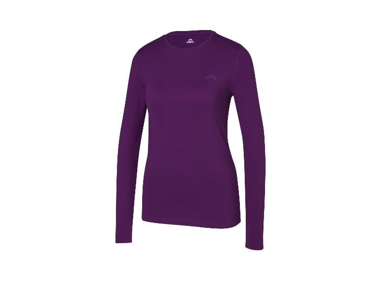 T-shirt de sport violet à manches longues avec logo Crivit