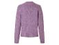 Pull en maille lilas à manches longues.