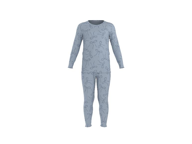 Pyjama enfant bleu à motif de nœuds.