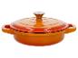Cocotte orange en fonte de la marque Silvercrest.