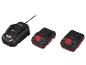 Chargeur et deux batteries Parkside X20V Team.